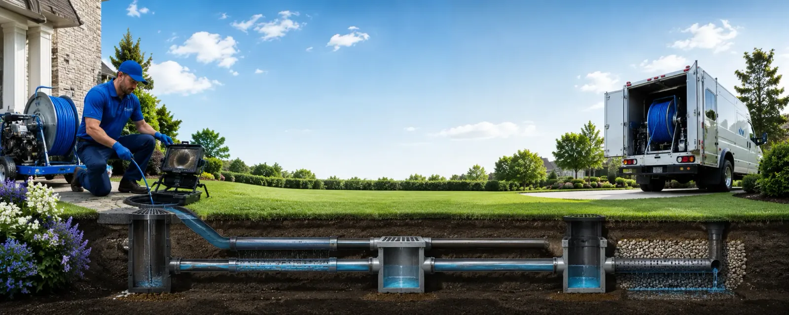 Outdoor drain cleaning information for Looneyville, WV